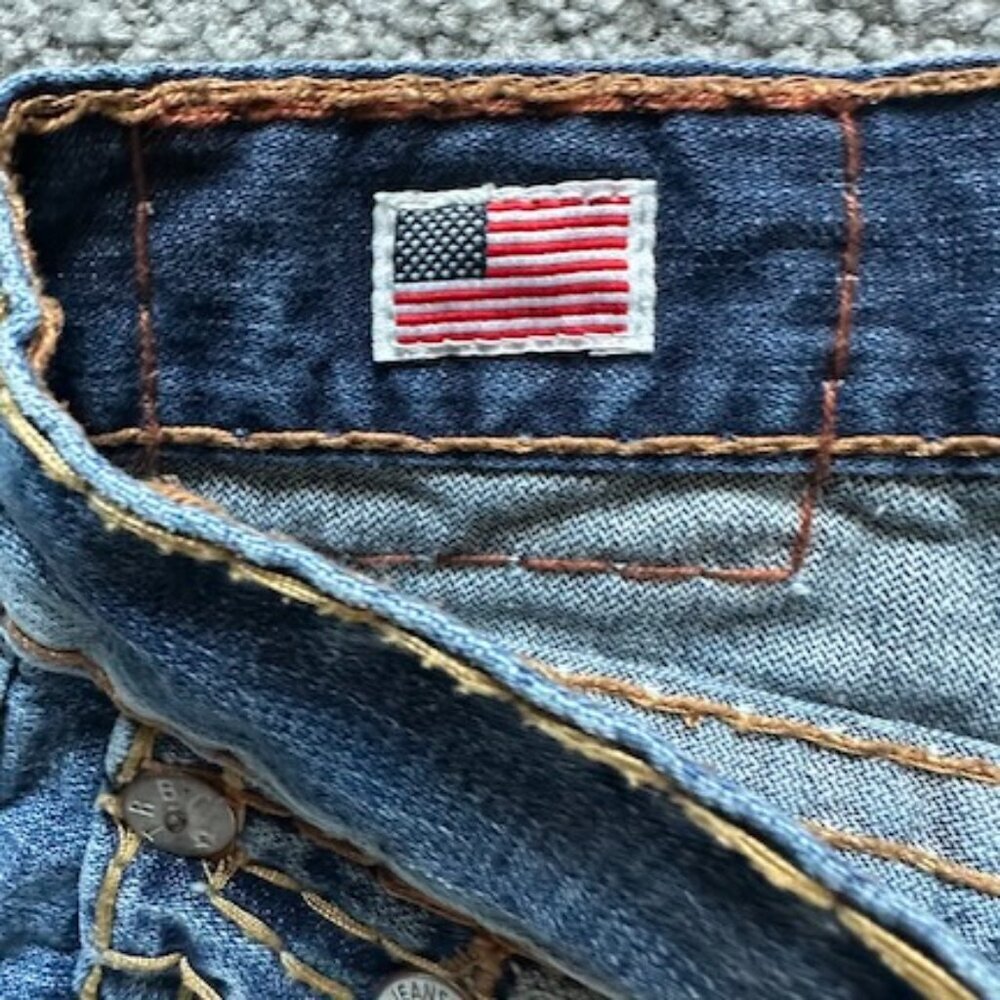 True Religion Vintage Ricky Super T Jeans - Men's 34x33 -Thick Stitch, USA - EUC - Picture 6 of 16